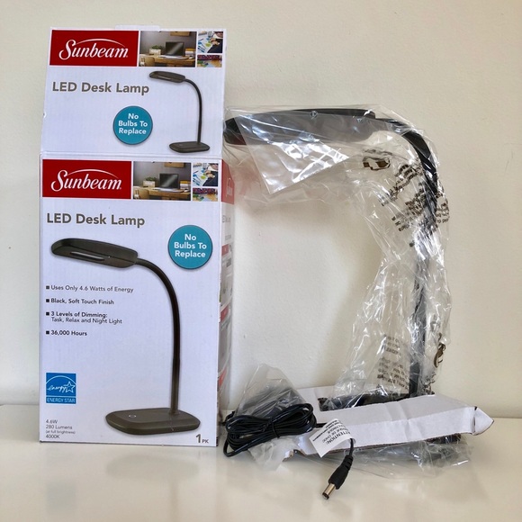 Sunbeam Accents Sunbeam Black Led Flexible Desk Lamp Touch Light